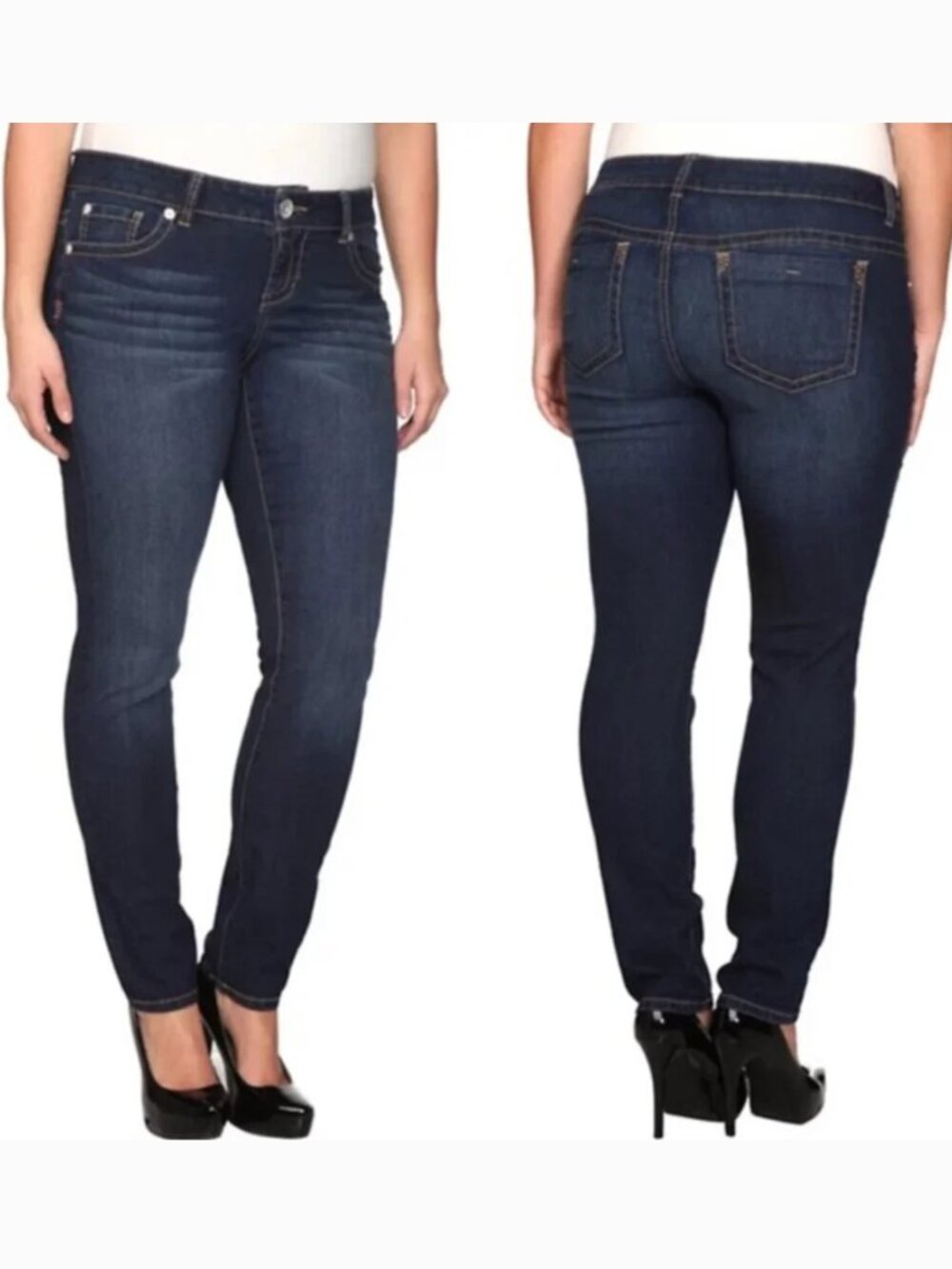 TORRID Plus Size Classic Skinny Jeans Vintage Stretch Medium Wash Dark Mid Rise